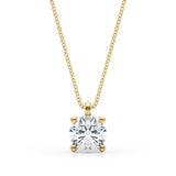 18K Yellow Gold 1ct Round Diamond Ring