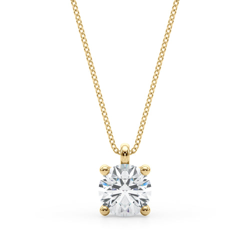 14K Yellow Gold 1ct Round Diamond Ring