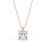 14K Rose Gold 1ct Round Diamond Ring