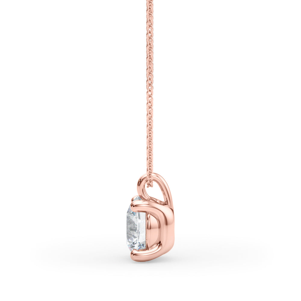 14K Rose Gold 1ct Round Diamond Ring