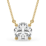 14K Yellow Gold 1ct Round Diamond Solitaire Pendant