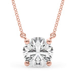 14K Rose Gold 1ct Diamond Solitaire Pendant