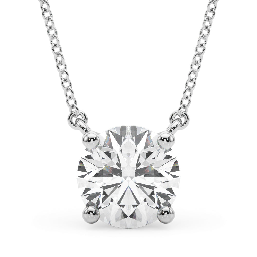 1.0 CT Round Diamond Solitaire Pendant