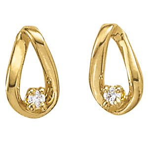 0.05 CT Round Diamond Single Stud Earring