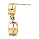 14K White Gold Round Diamond Stud Earrings