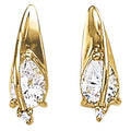 14K Gold Round Diamond Stud Earrings