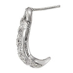 Round Diamond J-Hoops in 14K Gold