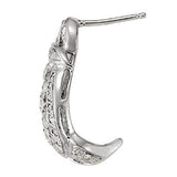 Round Diamond J-Hoops in 14K Gold