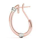 Rose Gold Diamond J-Hoop Earrings | 0.5 ctw