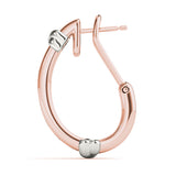 Rose Gold Diamond J-Hoop Earrings | 0.5 ctw
