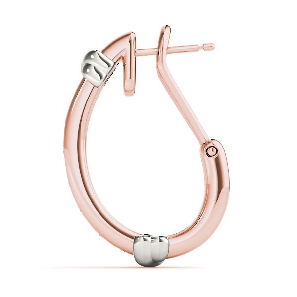 Rose Gold Diamond J-Hoop Earrings | 0.5 ctw