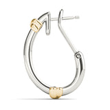 Round Diamond J-Hoops Earrings