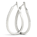 Round Diamond Hoop Earrings