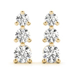 14K Yellow Gold 0.35ctw Round Diamond Earrings