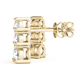 14K Yellow Gold 0.35ctw Round Diamond Earrings