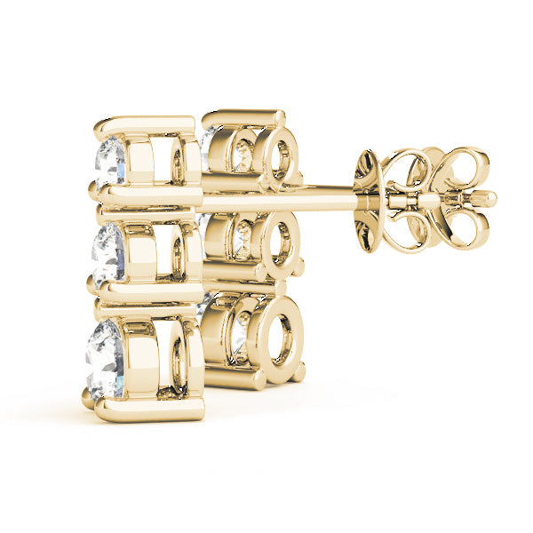 14K Yellow Gold 0.35ctw Round Diamond Earrings