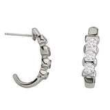 Round Diamond 3-Stone Earrings