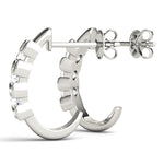 Round Diamond 3-Stone Earrings