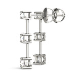 0.50 CTW Round Diamond Three Stone Earrings
