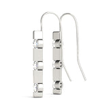 Round Diamond 3-Stone Stud Earrings