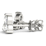 Diamond Three Stone Earrings