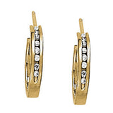 Round Diamond Hoop Earrings
