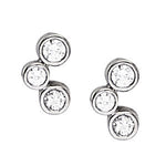 0.12 CTW Round Diamond Three Stone Earrings