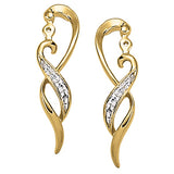 Round Diamond 14K Gold Stud Earrings