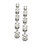 Round Diamond Journey Stud Earrings