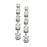 Round Diamond Journey Stud Earrings