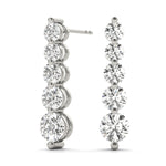 Round Diamond Journey Earring Set