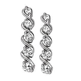 Round Diamond Journey Earring Set