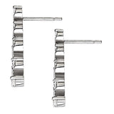 Round Diamond Journey Earring Set