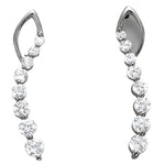 Round Diamond Journey Earring Pair