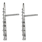 Round Diamond Journey Earring Pair