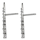 Round Diamond Journey Earring Pair