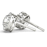 Diamond Round Halo Earrings