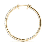 14K Yellow Gold Round Diamond Fashion Earrings