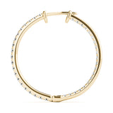 14K Yellow Gold Round Diamond Fashion Earrings