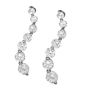 Diamond Journey Round Stud Earrings