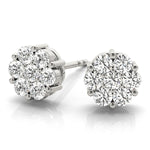 Multi-Stone Round Diamond Fashion Earrings