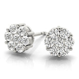Multi-Stone Round Diamond Fashion Earrings