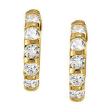 Round Diamond Hoop Earrings