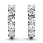 Round Diamond Hoop Earrings