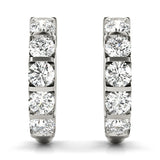 Round Diamond Hoop Earrings