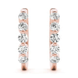 Rose Gold Diamond Fashion Hoop Earrings 0.5ctw