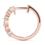 Rose Gold Diamond Fashion Hoop Earrings 0.5ctw