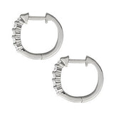 Round Diamond 5-Stone Hoop Earrings