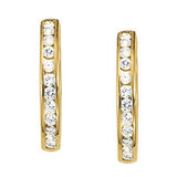 Round Diamond Hoop Earrings
