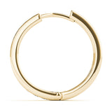 14K Yellow Gold Diamond Fashion Hoop Earrings